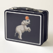 バスケットボール象 メタルランチボックス (裏面)