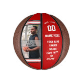 バスケットボール赤と白のシニア・ギフト・アイディア ミニバスケットボール (縦)