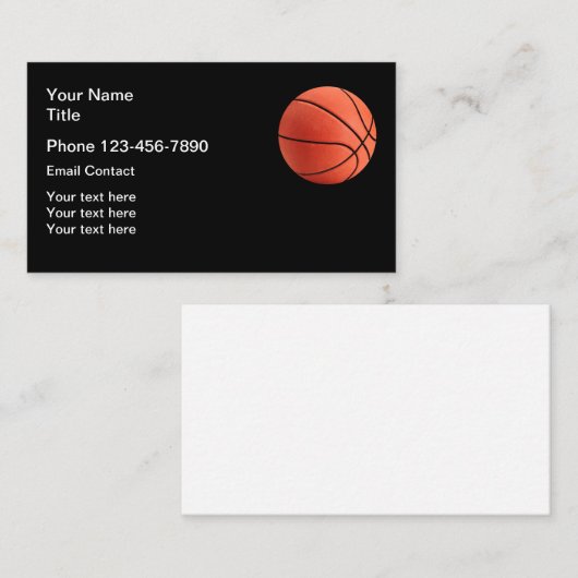 バスケットボール連絡テーマ 名刺 (正面/裏面)