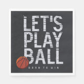 バスケットボール遊がボールを生まれスポーツに勝ち取る スタンダードランチョンナプキン (正面)
