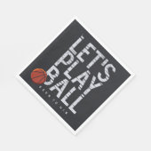 バスケットボール遊がボールを生まれスポーツに勝ち取る スタンダードランチョンナプキン (角)