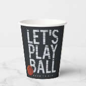 バスケットボール遊がボールを生まれスポーツに勝ち取る 紙コップ (正面)