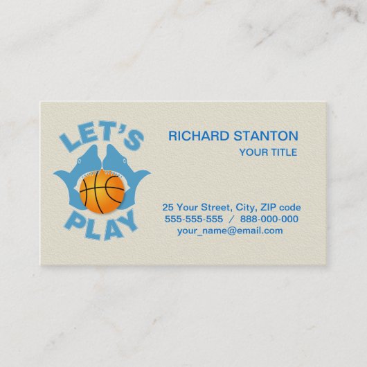 バスケットボール遊しよう 名刺 (正面)