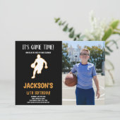 バスケットボール遊の誕生日招待状(写真あり) 招待状 (スタンド正面)