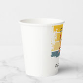 バスケットボール遊選手はボール 紙コップ (右)