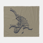 バスケットボール選手がフル体文字でドリブル フリースブランケット (正面(横))