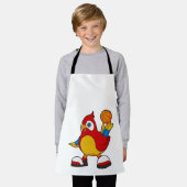 バスケットボール選手としてオウム エプロン (着用した状態)