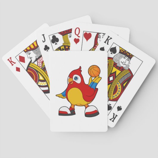 バスケットボール選手としてオウム トランプ (裏面)