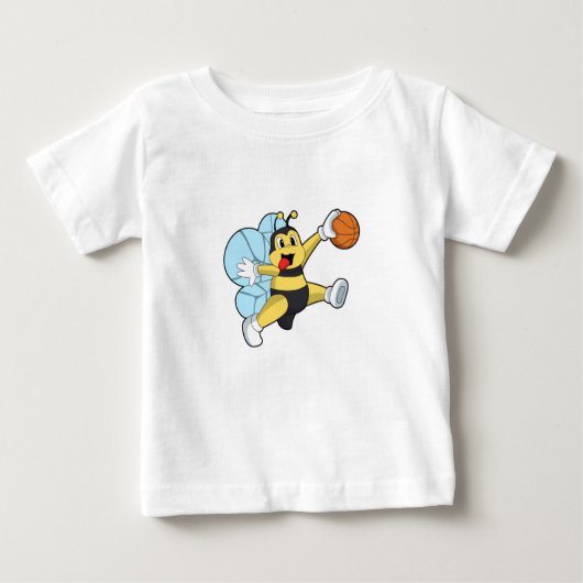 バスケットボール選手としてBee ベビーTシャツ (正面)
