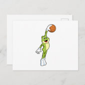 バスケットボール選手としてFrog.PNG ポストカード (正面/裏面)
