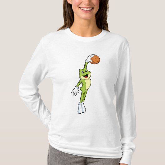 バスケットボール選手としてFrog.PNG Tシャツ (正面)