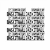 バスケットボール選手に関するおもしろい諺 シール (正面)