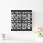 バスケットボール選手に関するおもしろい諺 スクエア壁時計 (ホーム)