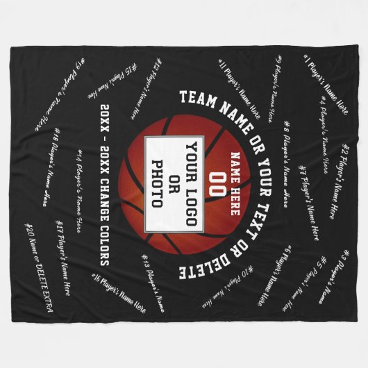 バスケットボール選手のための白黒最も最高のなギフト フリースブランケット (正面(横))