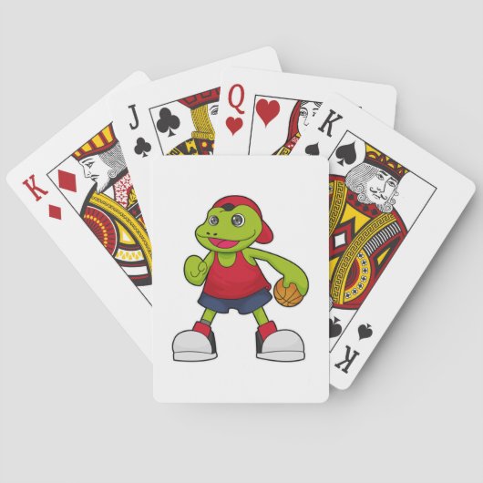 バスケットボール選手のカエル トランプ (裏面)