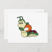 バスケットボール選手のキャタピラ ポストカード (正面/裏面)