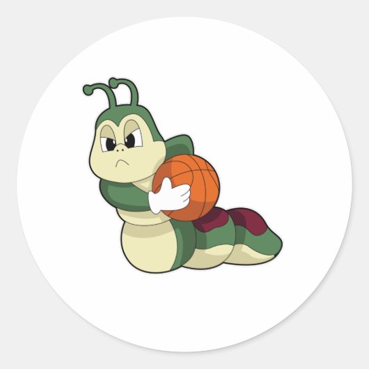 バスケットボール選手のキャタピラ ラウンドシール (正面)