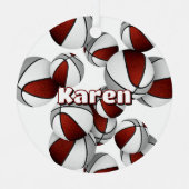 バスケットボール選手のキープサマルーンのグレースポーツ メタルオーナメント (正面)