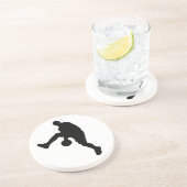 バスケットボール選手のシルエット コースター (側面)