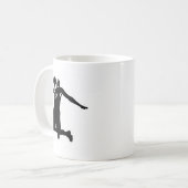 バスケットボール選手のシルエット コーヒーマグカップ (正面左)