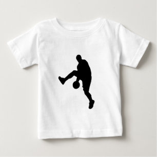 バスケットボール選手のシルエット ベビーTシャツ