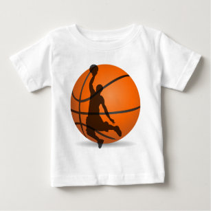 バスケットボール選手のシルエッポップ・アートのトアート ベビーTシャツ