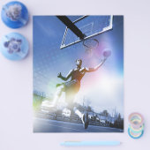 バスケットボール選手のスラムダンク チラシ (シングル)