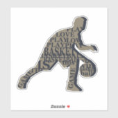 バスケットボール選手のドリブル シール (シート)