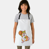 バスケットボール選手のハムスター エプロン (インサイチュ)