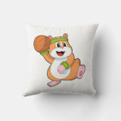 バスケットボール選手のハムスター クッション (裏面)