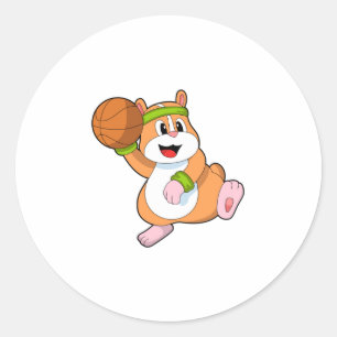 バスケットボール選手のハムスター ラウンドシール