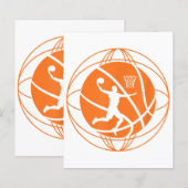 バスケットボール選手のバスケットボール愛好家 (正面/裏面)