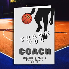 バスケットボール選手のバスケットボール・コーチ サンキューカード