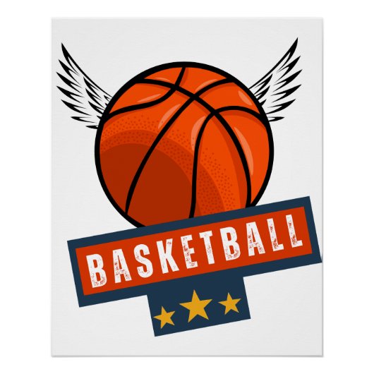 バスケットボール選手のバスケットボール・スポーツ ポスター (正面)