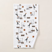 バスケットボール選手のパターン， バスタオルセット (ハンドタオル)