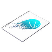 バスケットボール選手のボールファンボールボールスポーツ ノートブック (左側)