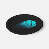 バスケットボール選手のボールファンボールボールスポーツ ペーパープレート (アングル)