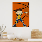 バスケットボール選手のポスター ポスター (キッチン)