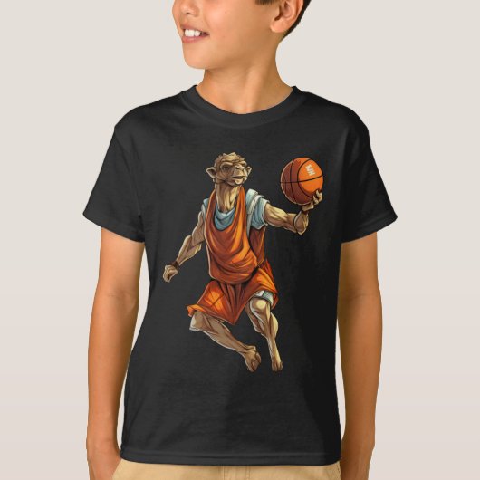 バスケットボール選手のラクダ Tシャツ (正面)
