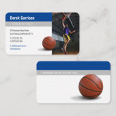 バスケットボール選手の写真 |バスケットボールコーチビジネス 名刺 (正面/裏面)