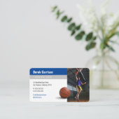 バスケットボール選手の写真 |バスケットボールコーチビジネス 名刺 (スタンド正面)