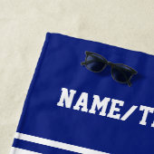 バスケットボール選手の名前のチーム名前のカスタム色 ビーチタオル (インサイチュ)