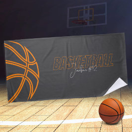 バスケットボール選手の名前番号コーチスポーツタオル ビーチタオル