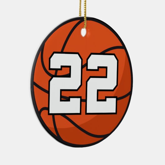 バスケットボール選手の均一第22ギフトのアイディア セラミックオーナメント (右)