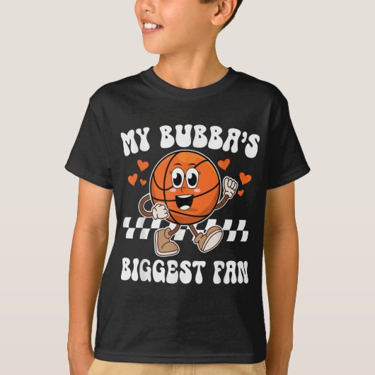 バスケットボール選手の姉 Bubbas Biggest Fan Tシャツ (正面)