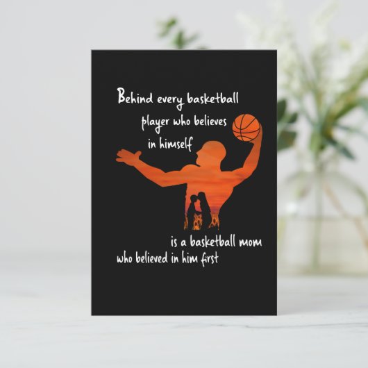 バスケットボール選手の母親の後信じに サンキューカード (スタンド正面)