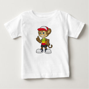 バスケットボール選手の猿 ベビーTシャツ