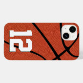 バスケットボール選手の番号またはイニシャルカスタムスポーツ Case-Mate iPhoneケース (裏面 (横))