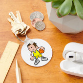 バスケットボール選手の若いキーチェーン キーホルダー