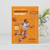 バスケットボール選手の誕生日 招待状 (スタンド正面)